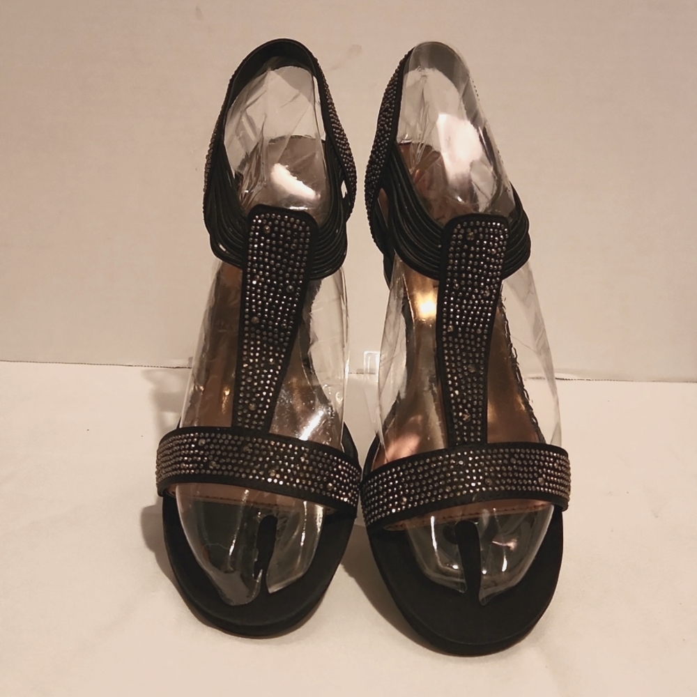 New York Transit Black Wedges